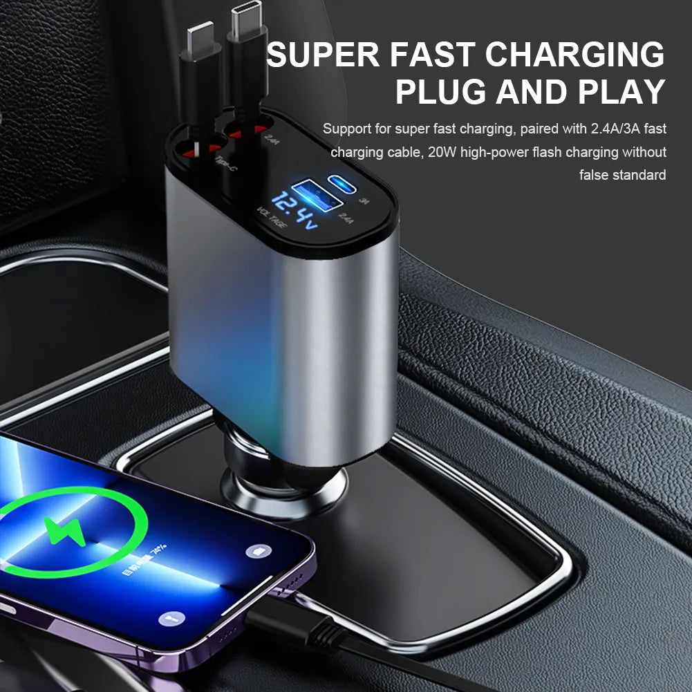 IgniteDrive Retractable Car Charger